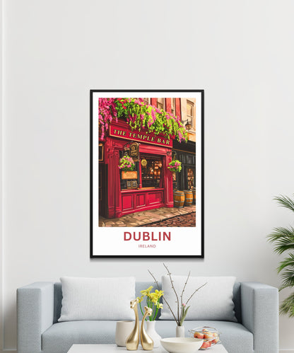 Dublin Travel Poster- Captivating Street