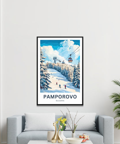 Pamporovo Travel Poster - Bulgaria Alpine Adventure Awaits