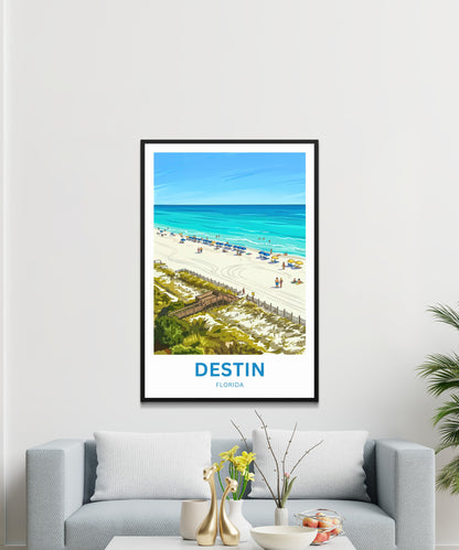 Destin, Florida Travel Poster - White Shores