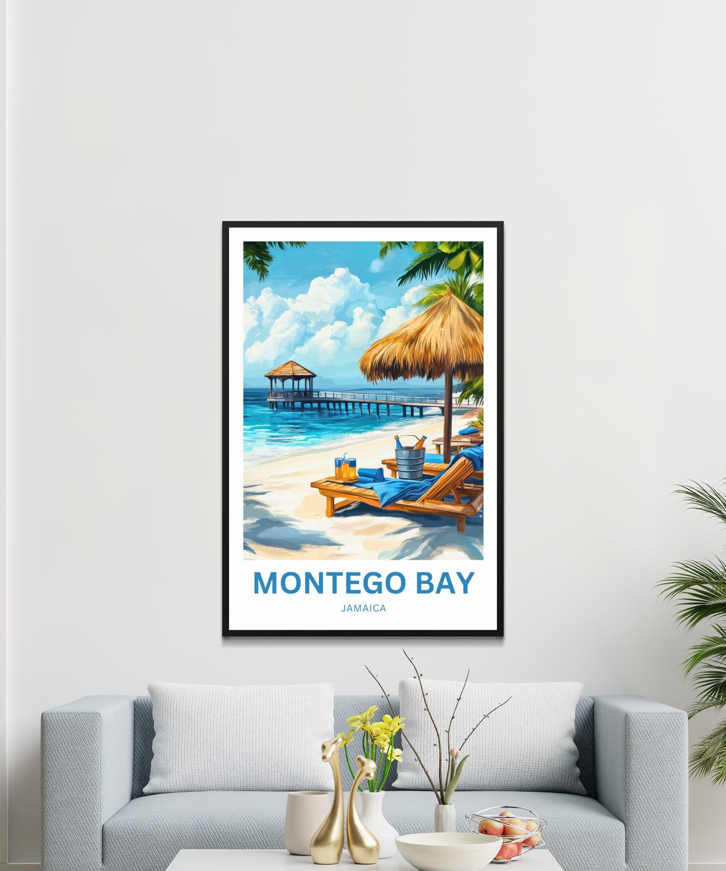Montego Bay Travel Poster - Serene Island of  Jamaica