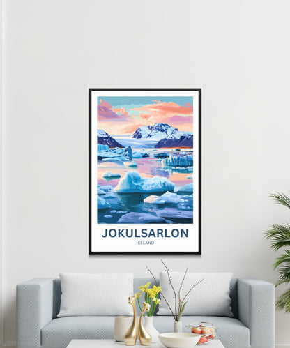 Jökulsárlón Travel Poster