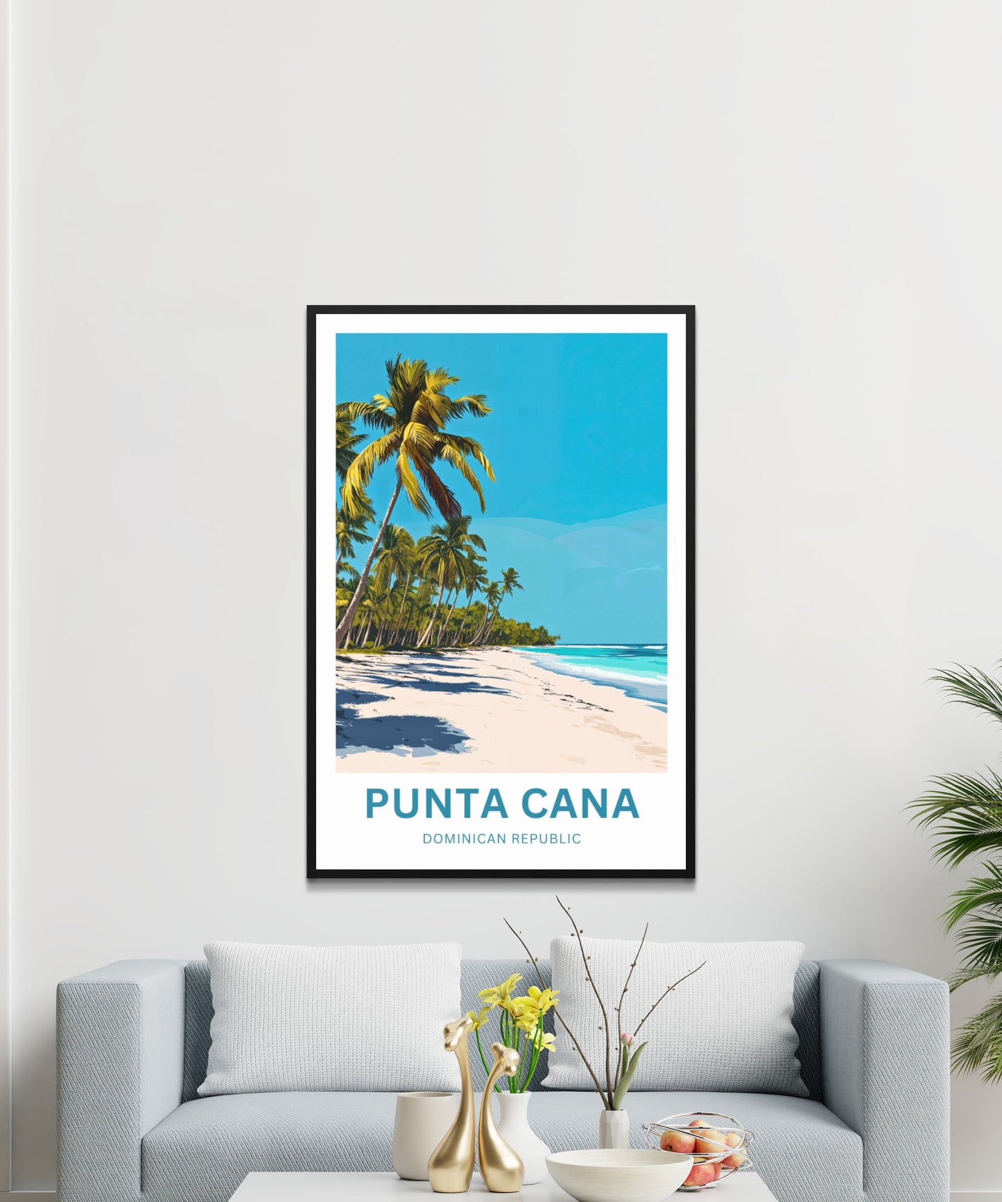 Punta Cana Travel Poster - Breathtaking Beach in Dominican Republic