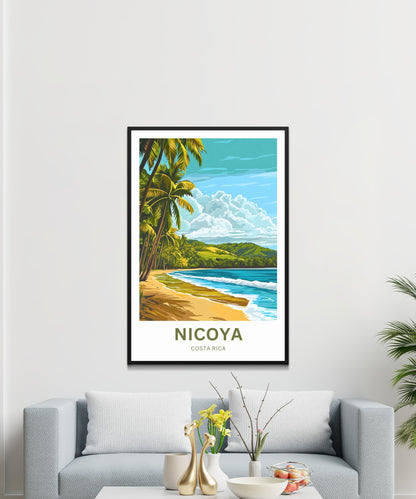Nicoya Peninsula Travel Poster  - Captivating Beach Serenity