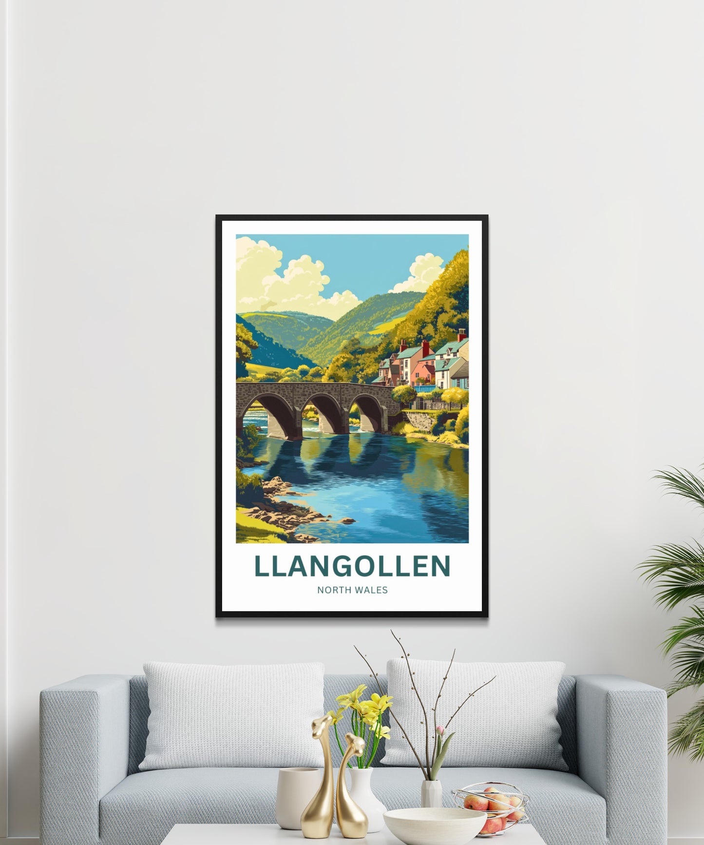Llangollen Travel Poster - Captivating River Tranquility