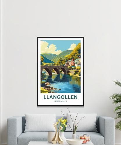 Llangollen Travel Poster - Captivating River Tranquility