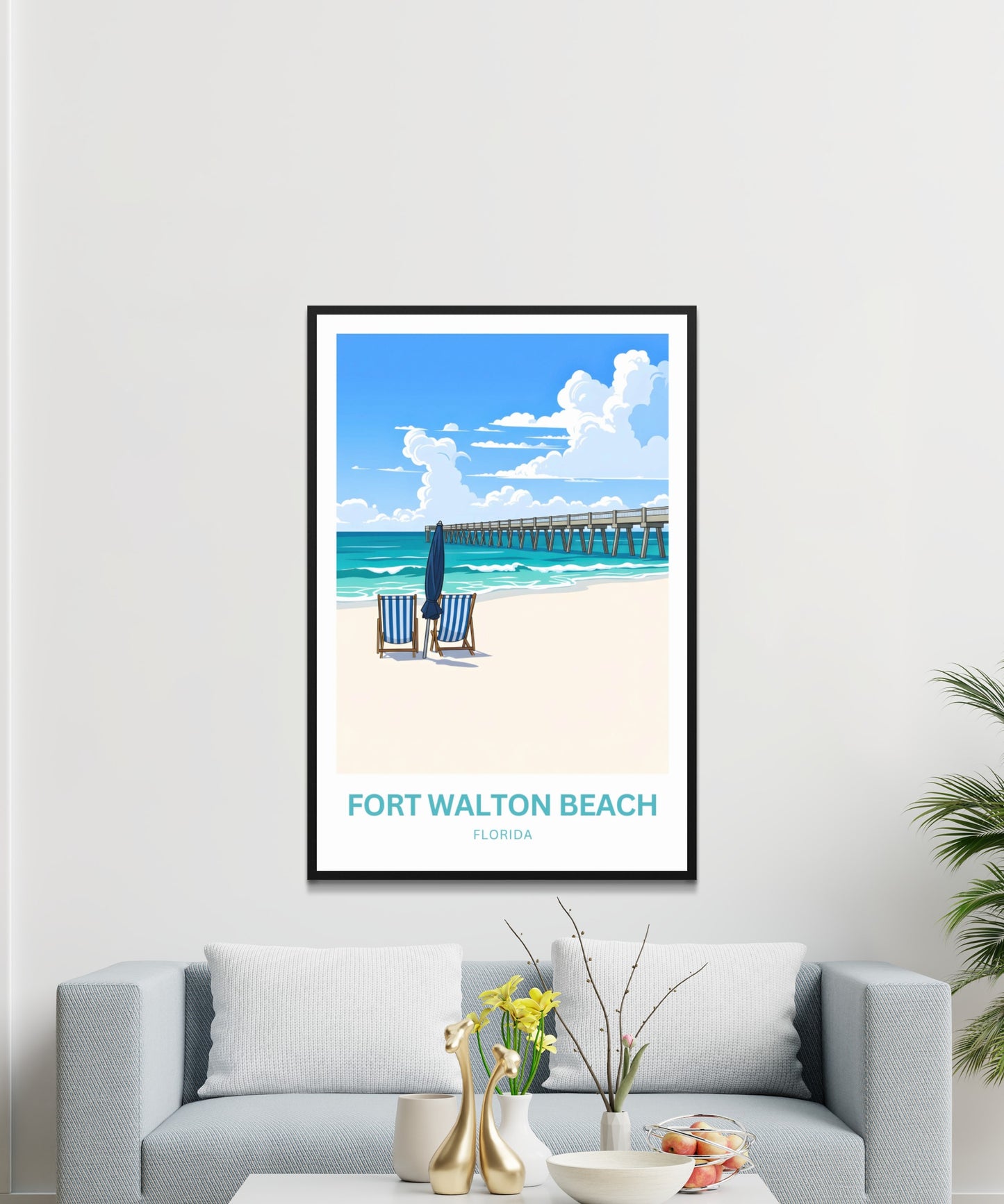 Fort Walton Beach Travel Poster - Serene Bliss