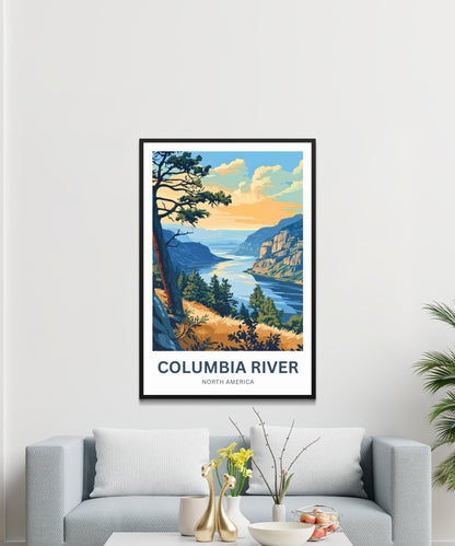 Columbia River Travel Poster- Pacific Northwest Icon