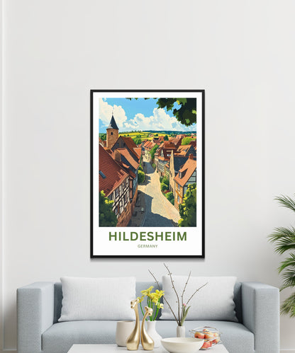 Hildesheim Travel Poster- Germany Where History Lives