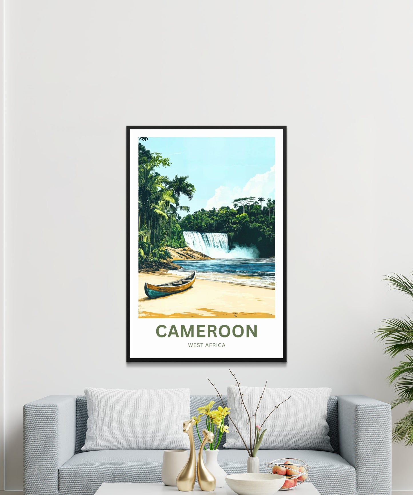 Cameroon Travel Poster - Costa Rica Captivating Waterfalls