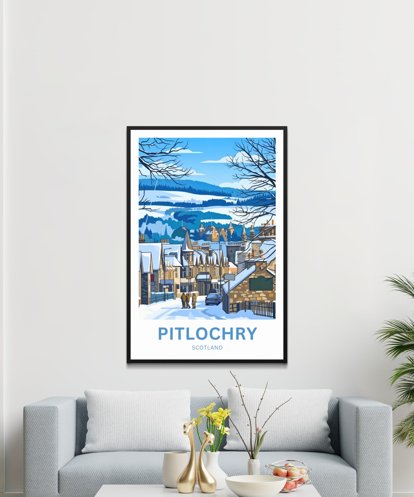 Pitlochry, Scotland Travel Poster- Timeless Street View