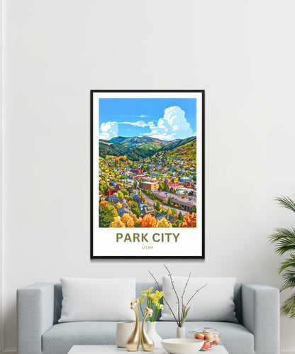 Park City Travel Poster - Utah