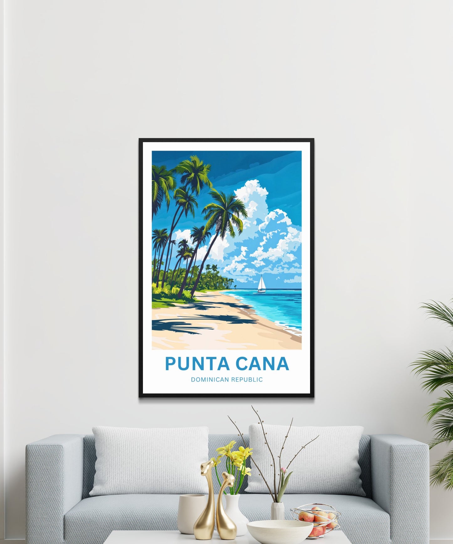 Punta Cana Travel Poster - Charming White Sandy Beach