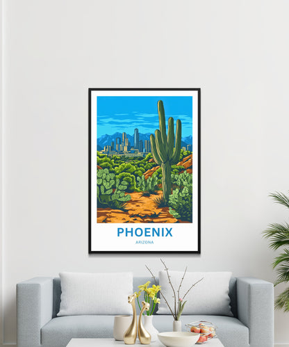 Phoenix Travel Poster - The Heart of the Sonoran Desert