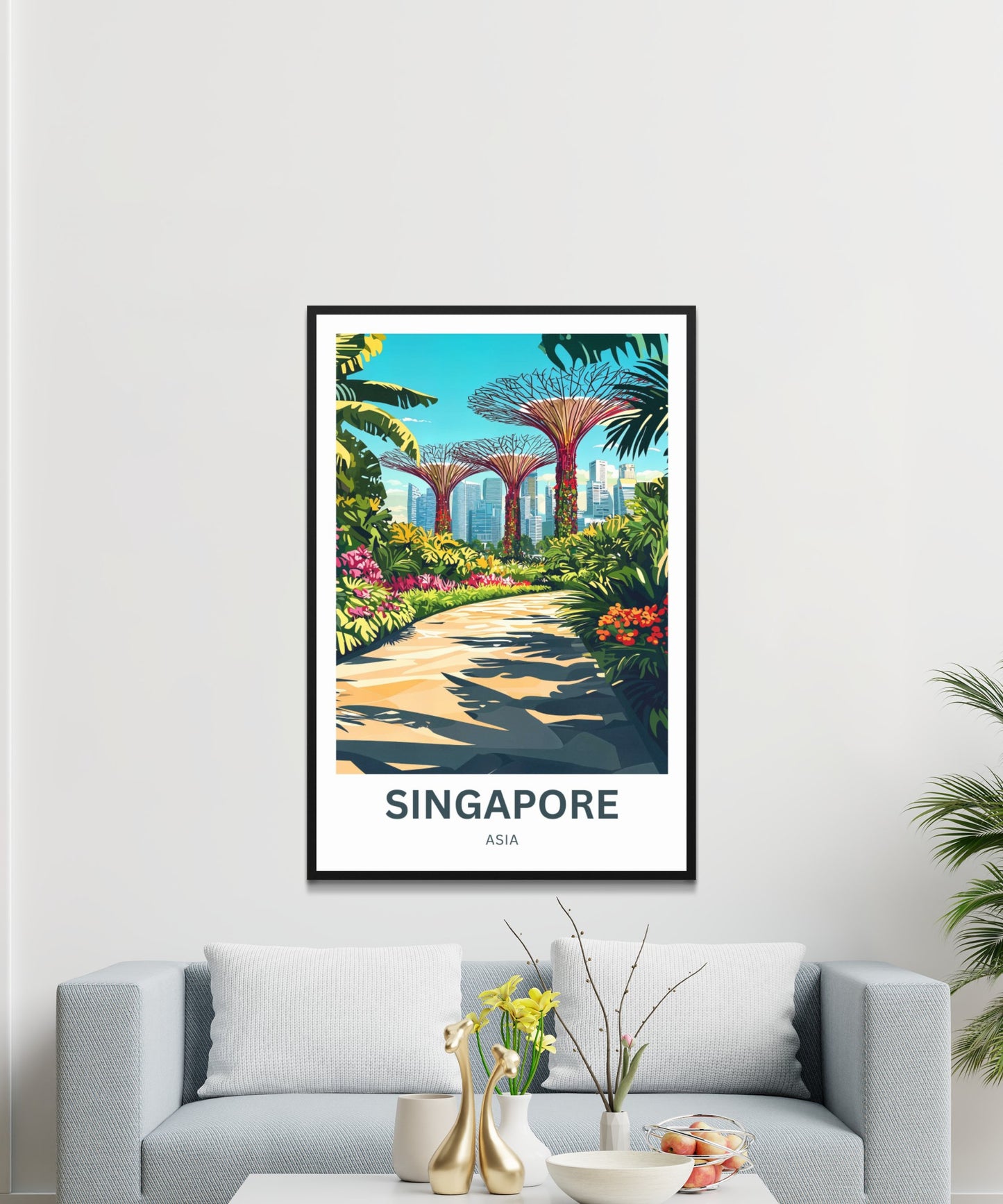 Singapore Travel Poster - The Garden by the Bay