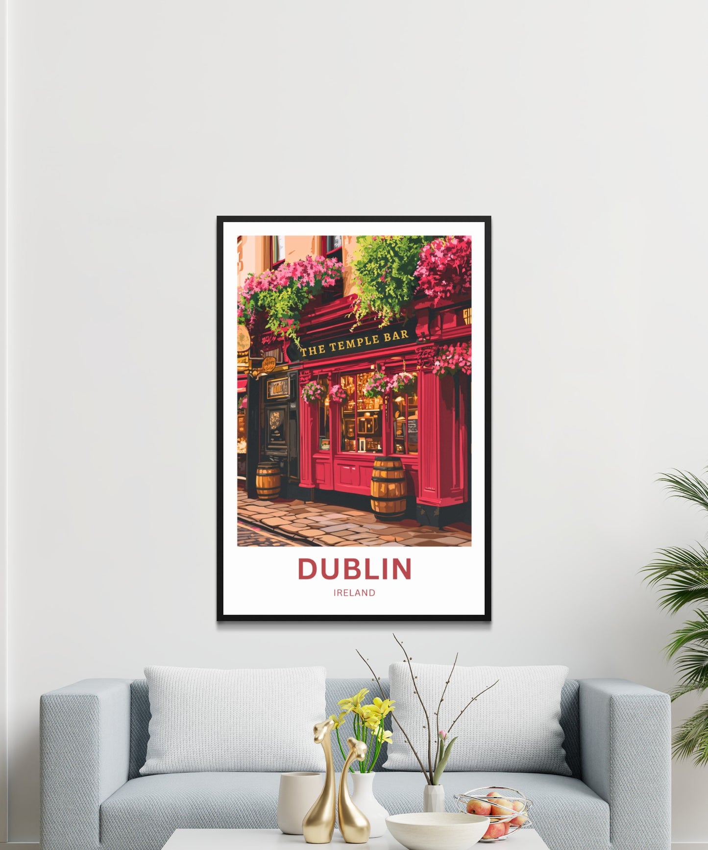 Dublin Travel Poster- Irish Spirit Lives Here