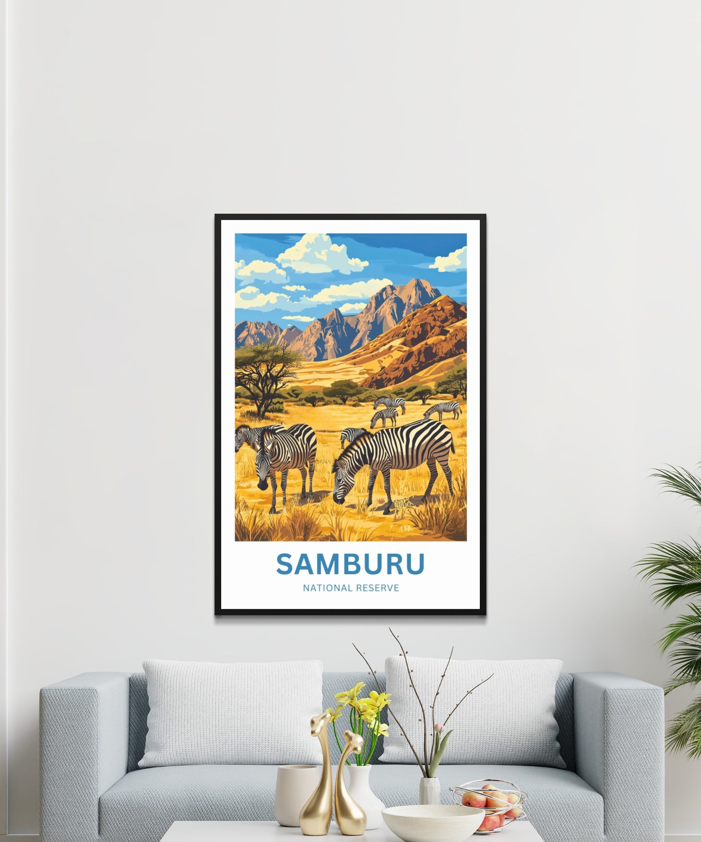 Samburu National Reserve Travel Poster - Wildlife and Adventure