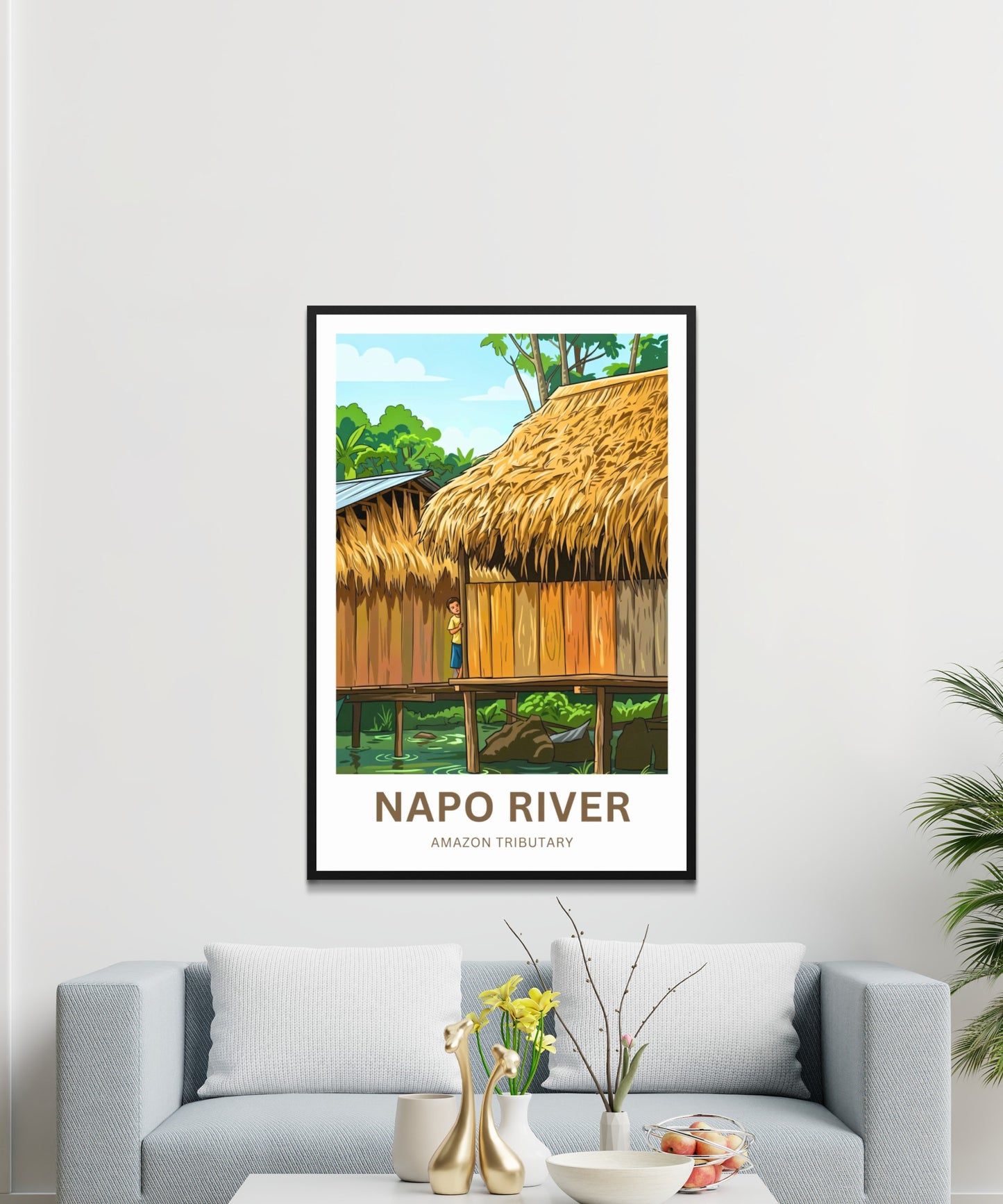 Napo River Travel Poster - Living