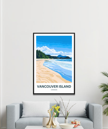 Vancouver Island Travel Poster - Canada The Heart of Pacific Nature