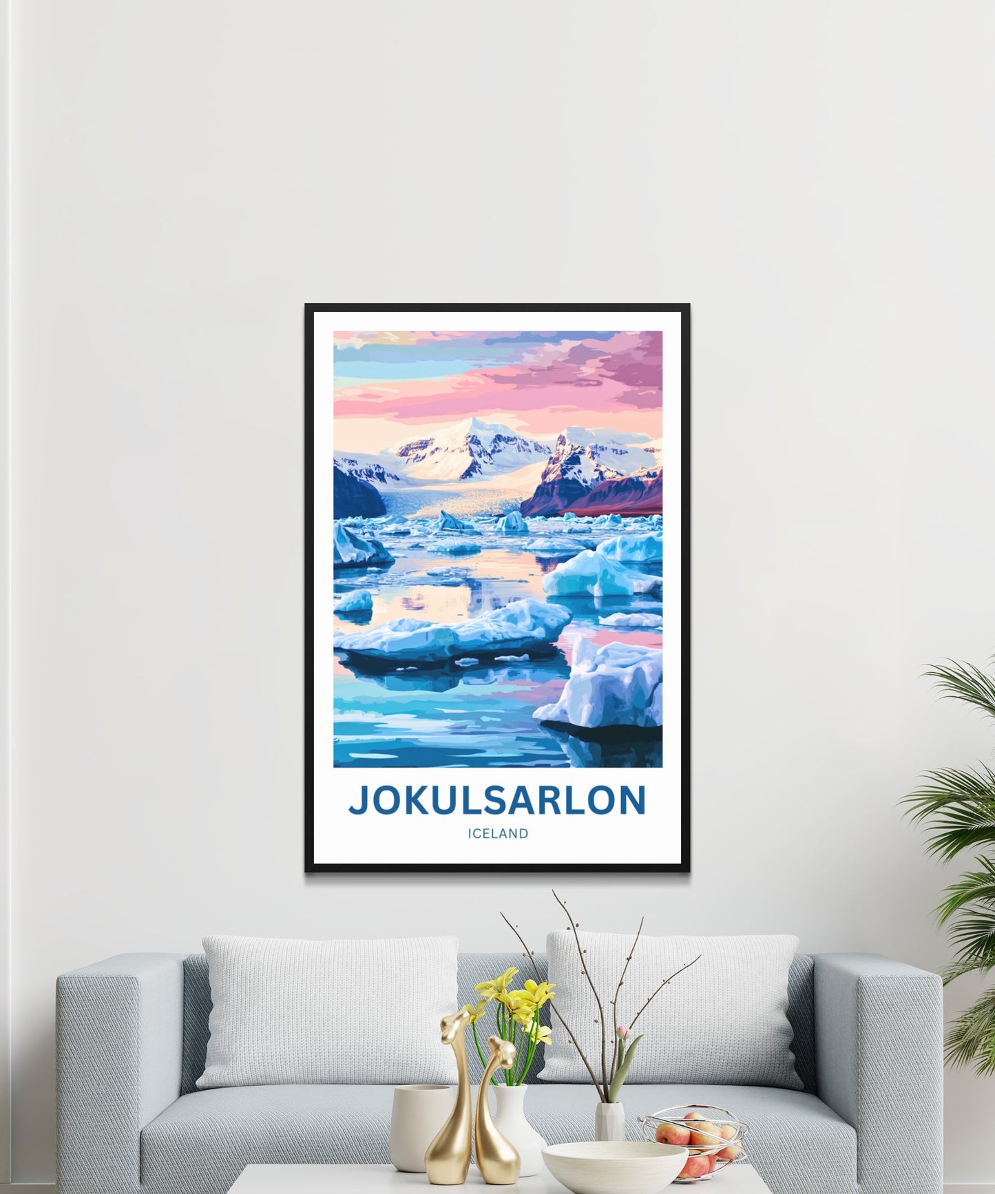 Jökulsárlón Travel Poster - Captivating Landscape of Iceland
