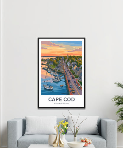 Cape Cod Travel Poster - Timeless Coastal Beauty