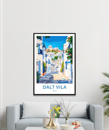 Dalt Vila Travel Poster - Winding Streets of Dalt Vila, Ibiza