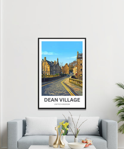 Dean Village Travel Poster - Peaceful Scotland Living