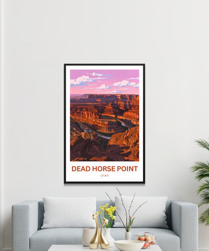 Dead Horse Point Travel Poster - Mesmerizing Overlook View
