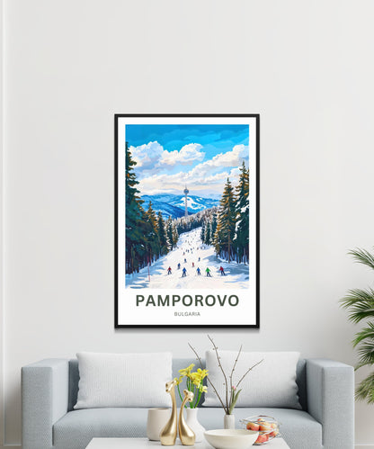 Pamporovo Travel Poster - Discover the Charm of Bulgaria Ski Resort