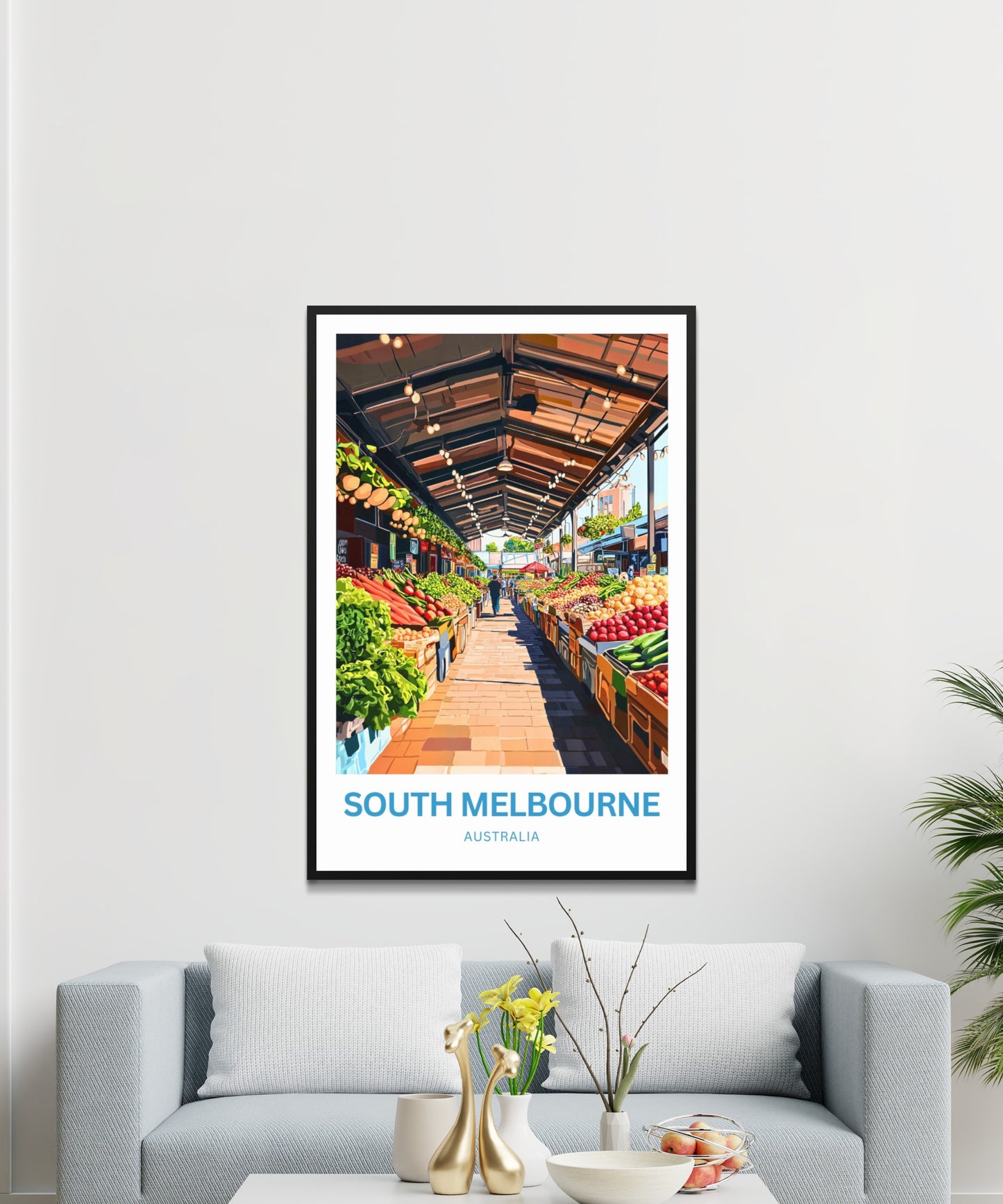 South Melbourne Market Travel Poster  - Shop • Eat • Explore