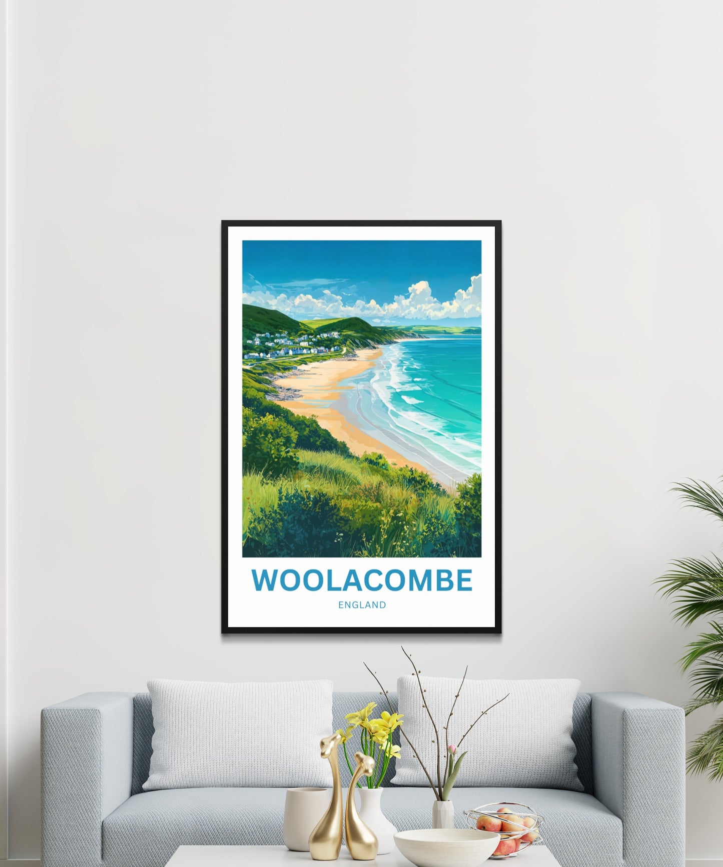 Woolacombe Travel Poster - Charming Village and Shores