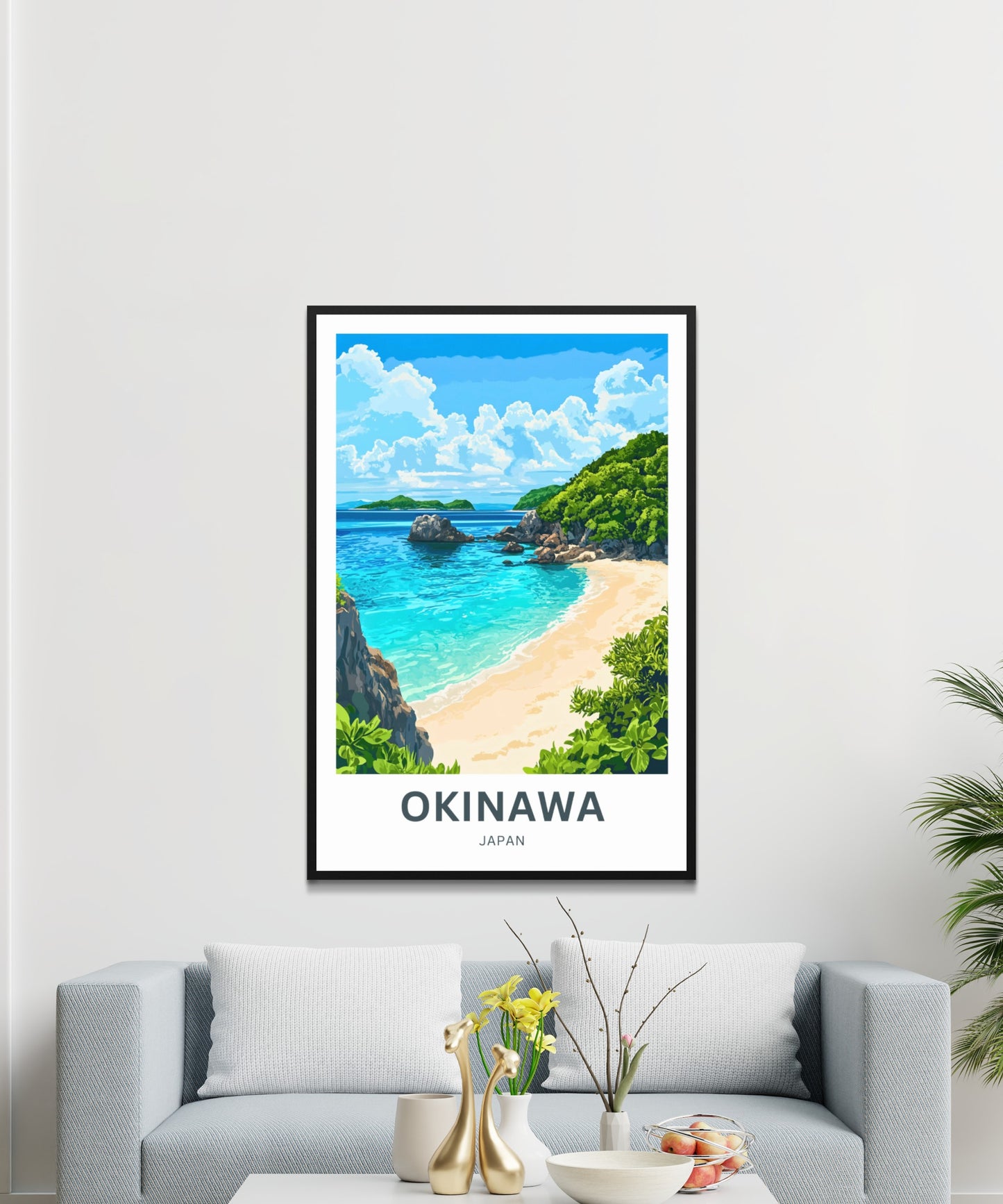 Okinawa Beach Travel Poster  - Serenity by the Sea