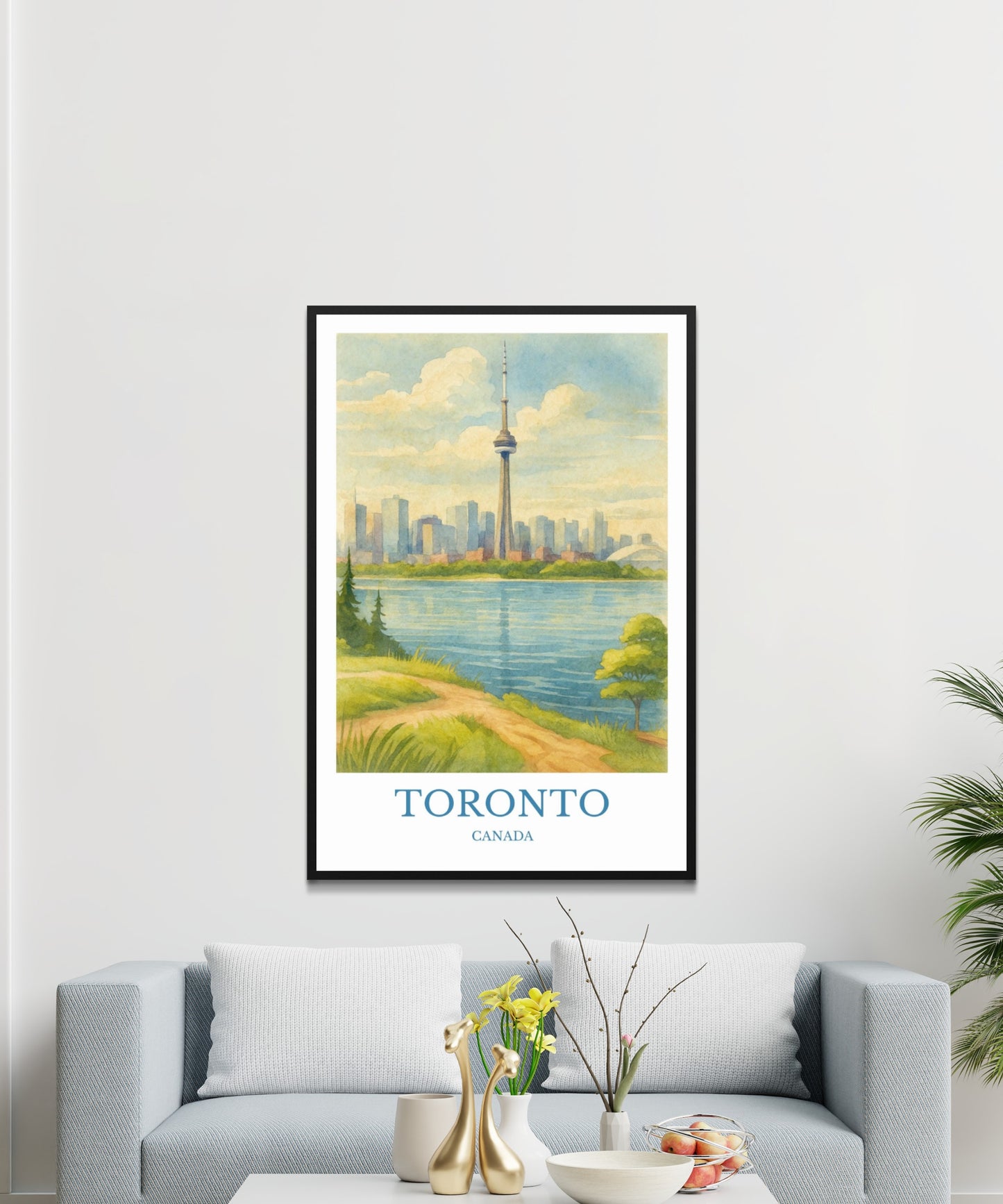 Toronto, Watercolor design poster, Canada Print, Toronto Wall Art