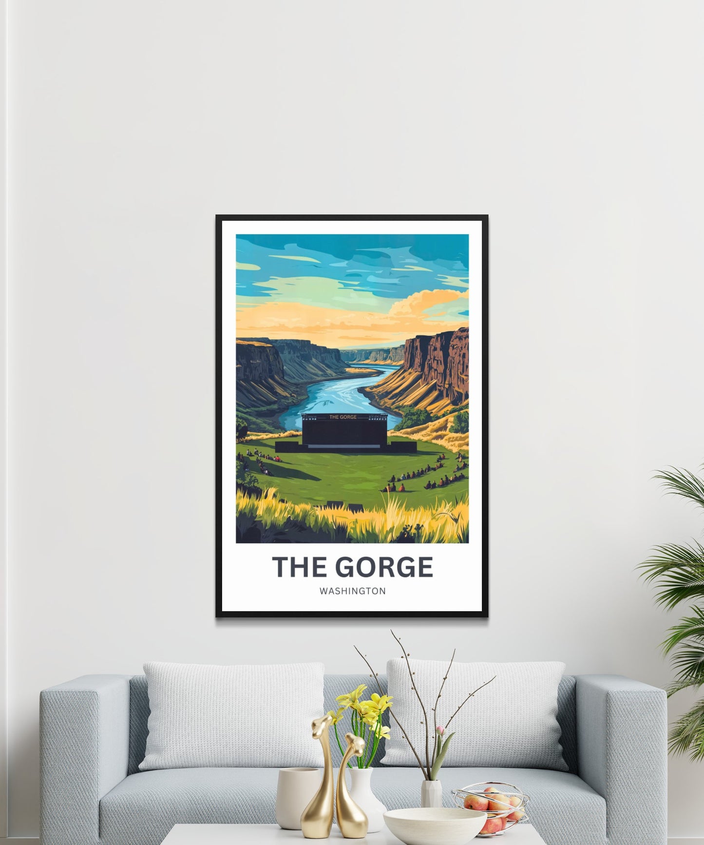 The Gorge Travel Poster- Amphitheater Washington State