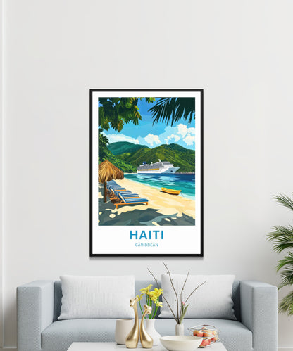 Haiti Travel Poster - Anchored in Paradise