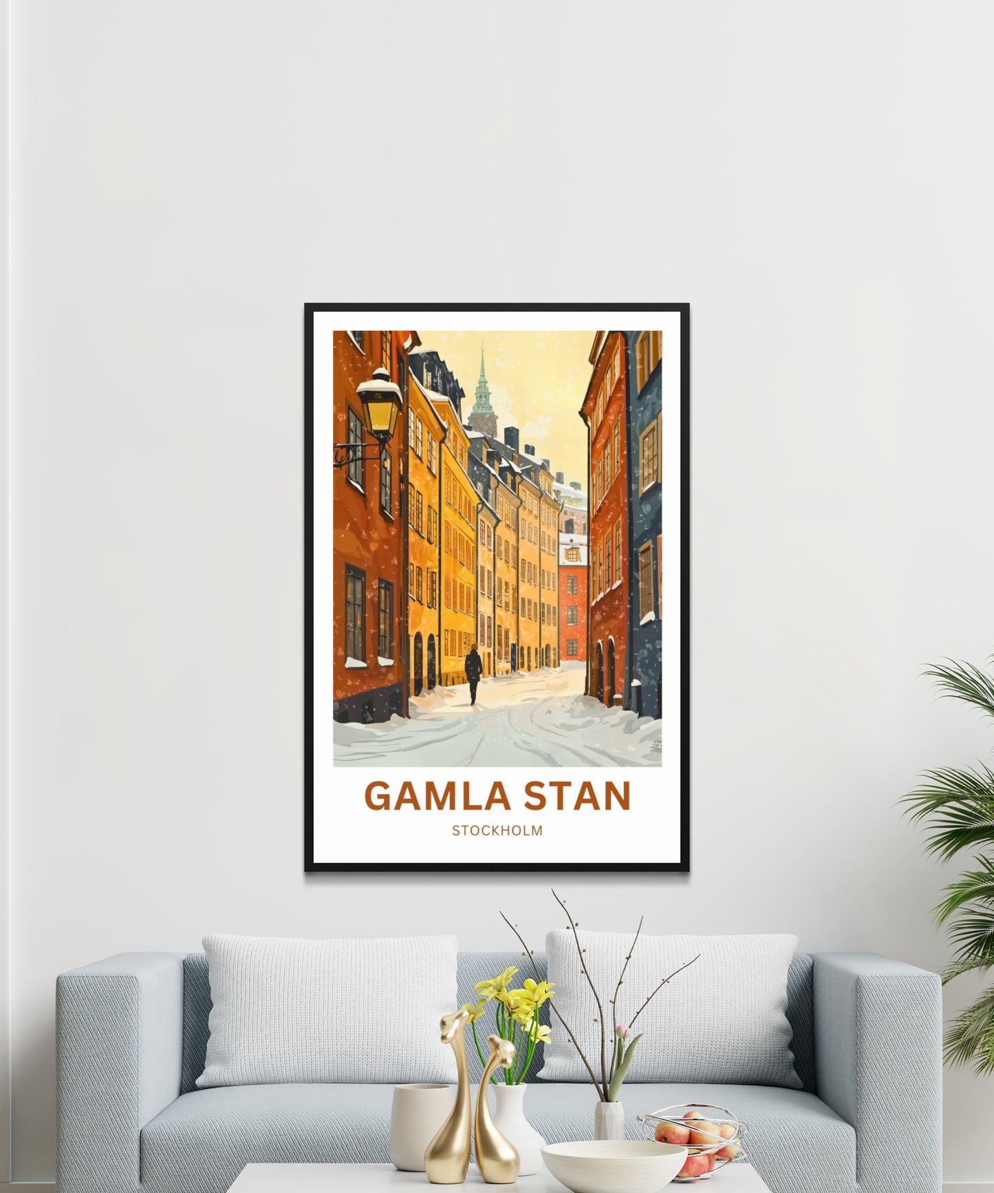 Gamla Stan Travel Poster  - Stockholm, Sweden