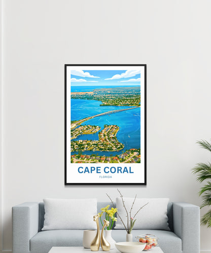 Cape Coral, Florida Travel Poster - Gateway