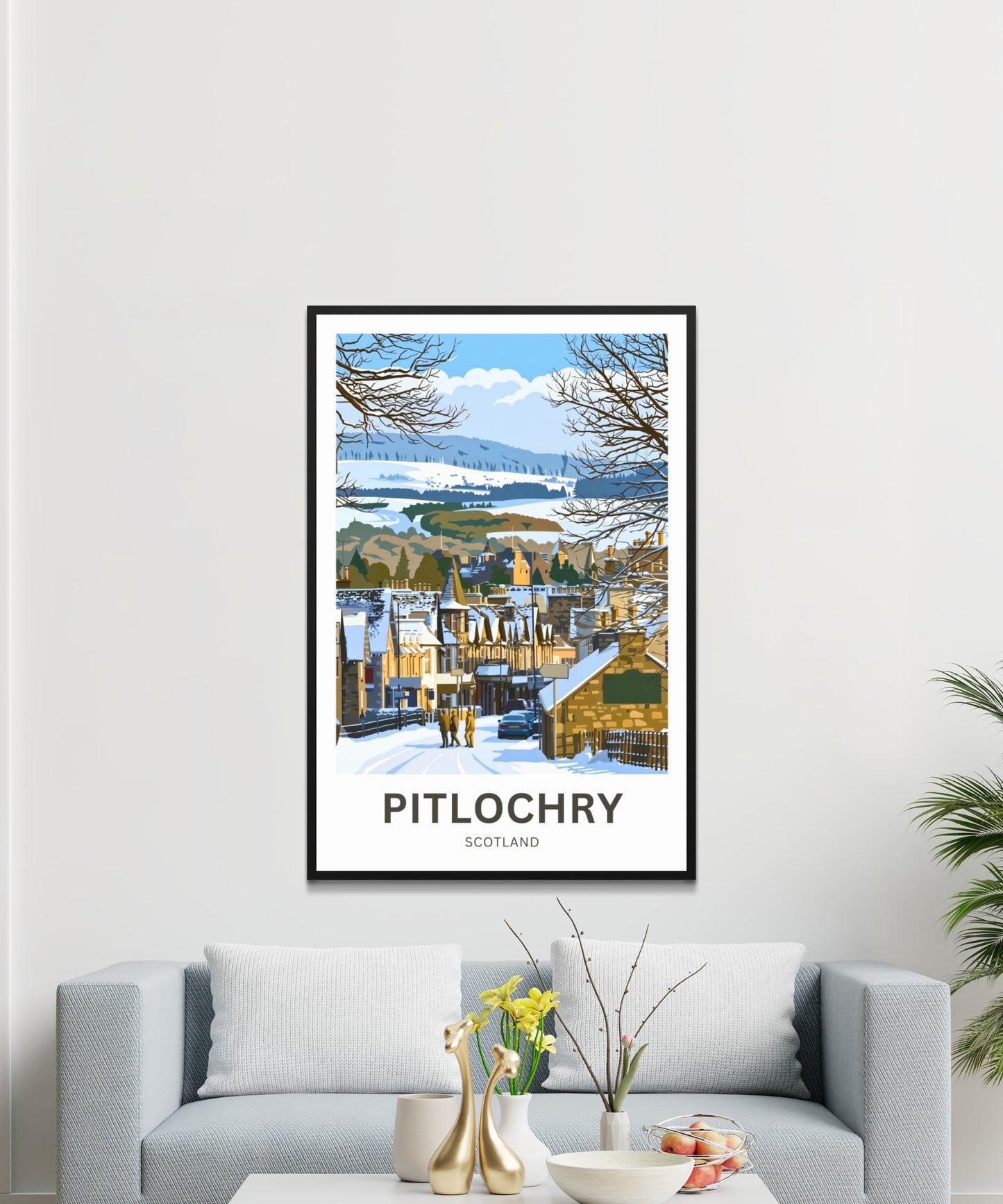 Pitlochry, Scotland Travel Poster - Gateway to the Highlands