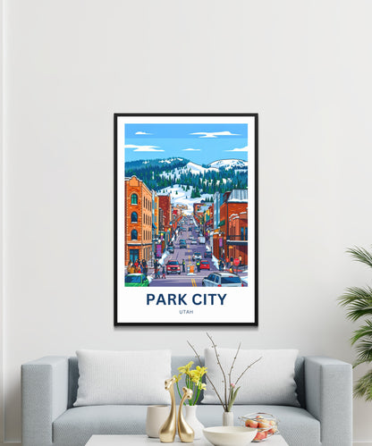 Park City Travel Poster - Street View