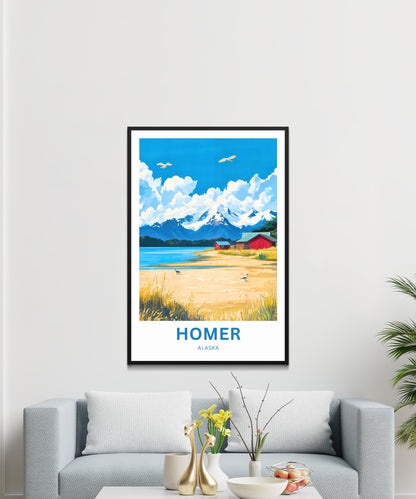 Homer Travel Poster - Serene Alaska’s Beauty
