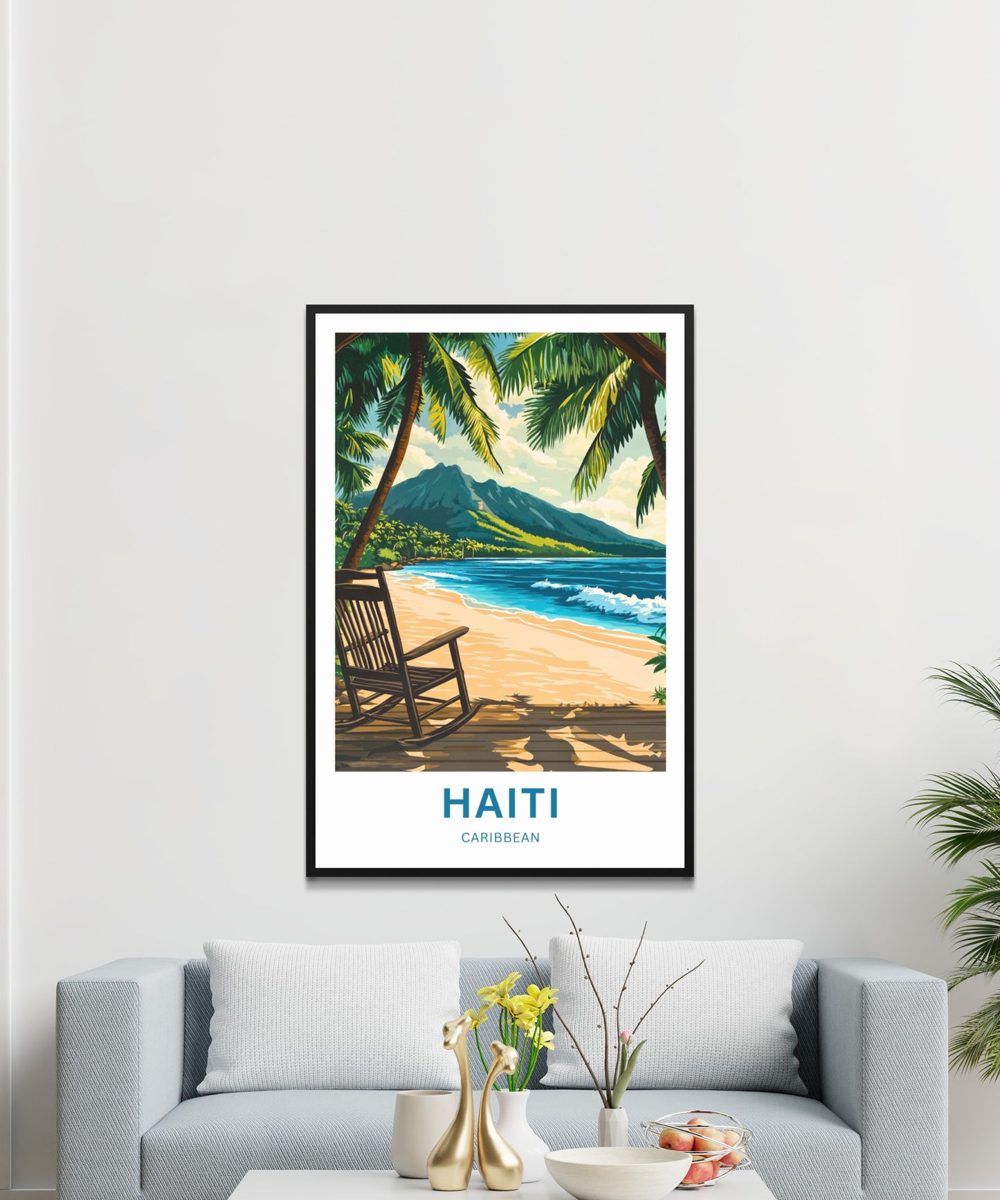 Haiti Travel Poster - Beneath Caribbean Skies