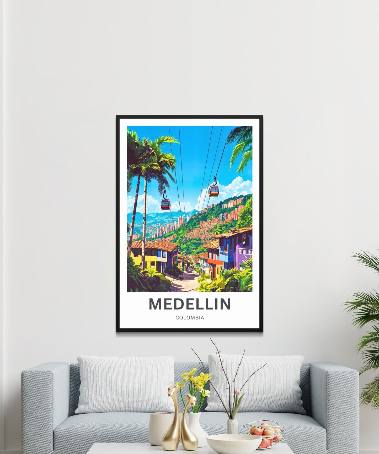 Medellín Travel Poster - Discover the Beautiful Nature View of Colombia