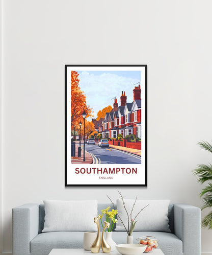 Southampton Travel Poster- Timeless Streets of England