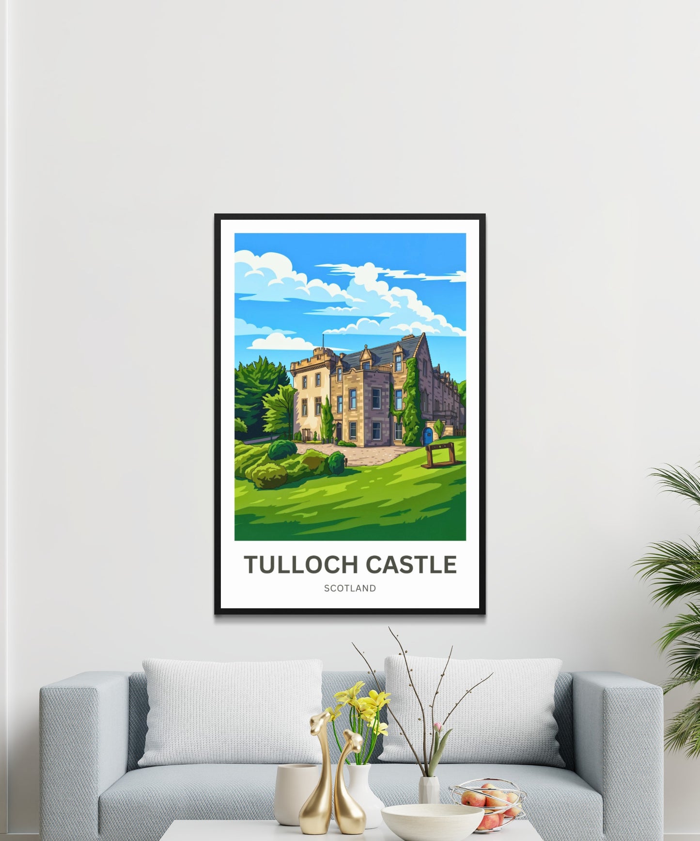 Tulloch Castle Travel Poster - Scottish Highlands
