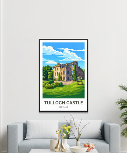 Tulloch Castle Travel Poster - Scottish Highlands