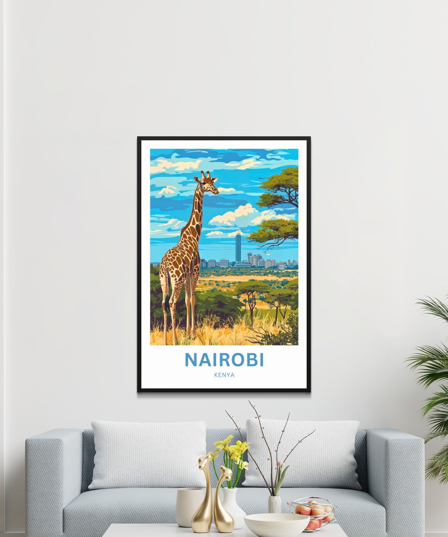 Nairobi Travel Poster - Where Wildlife Meets the Skyline