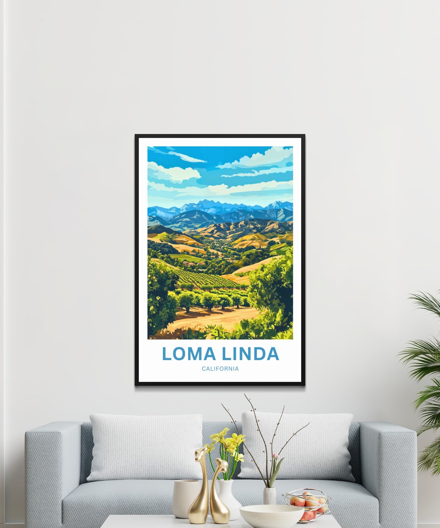 Loma Linda Travel Poster  - California Captivating Valley