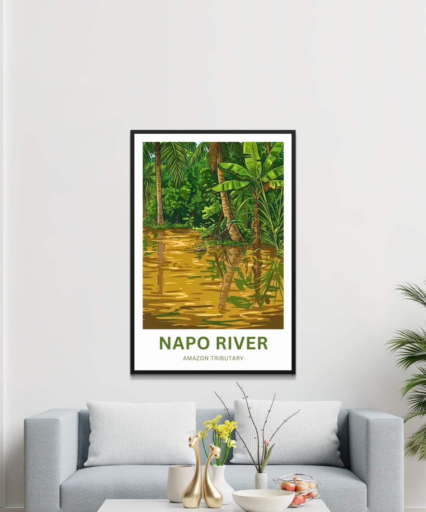 Napo River Travel Poster - Captivating Water Calmness
