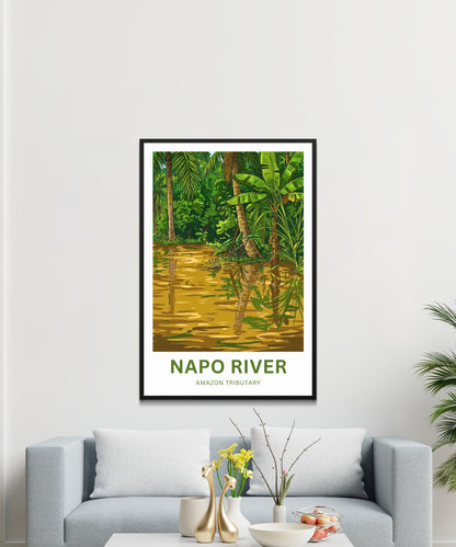 Napo River Travel Poster - Captivating Water Calmness