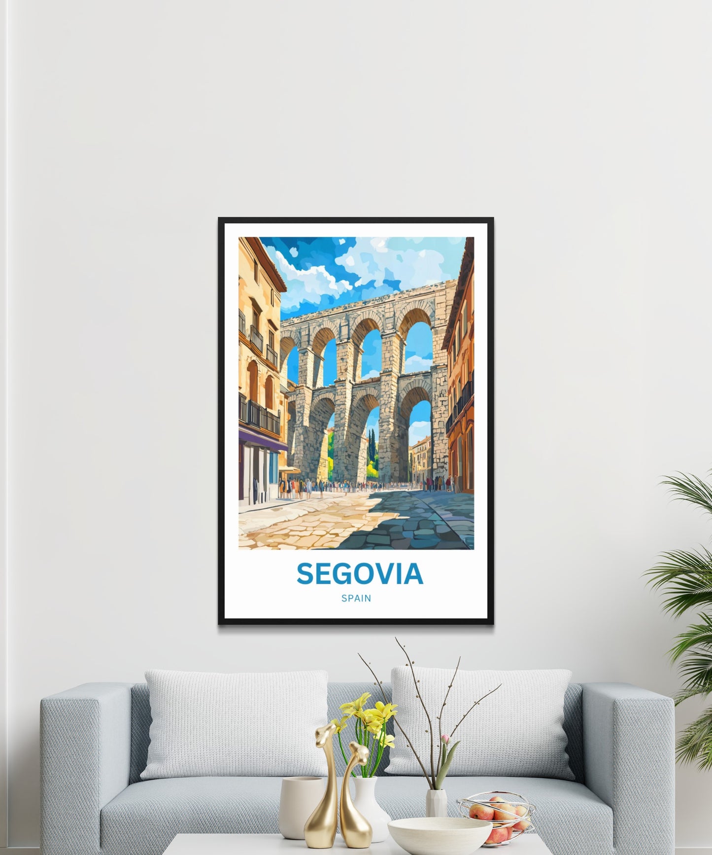 Segovia Travel Poster - Architectural Icons and Ancient Streets