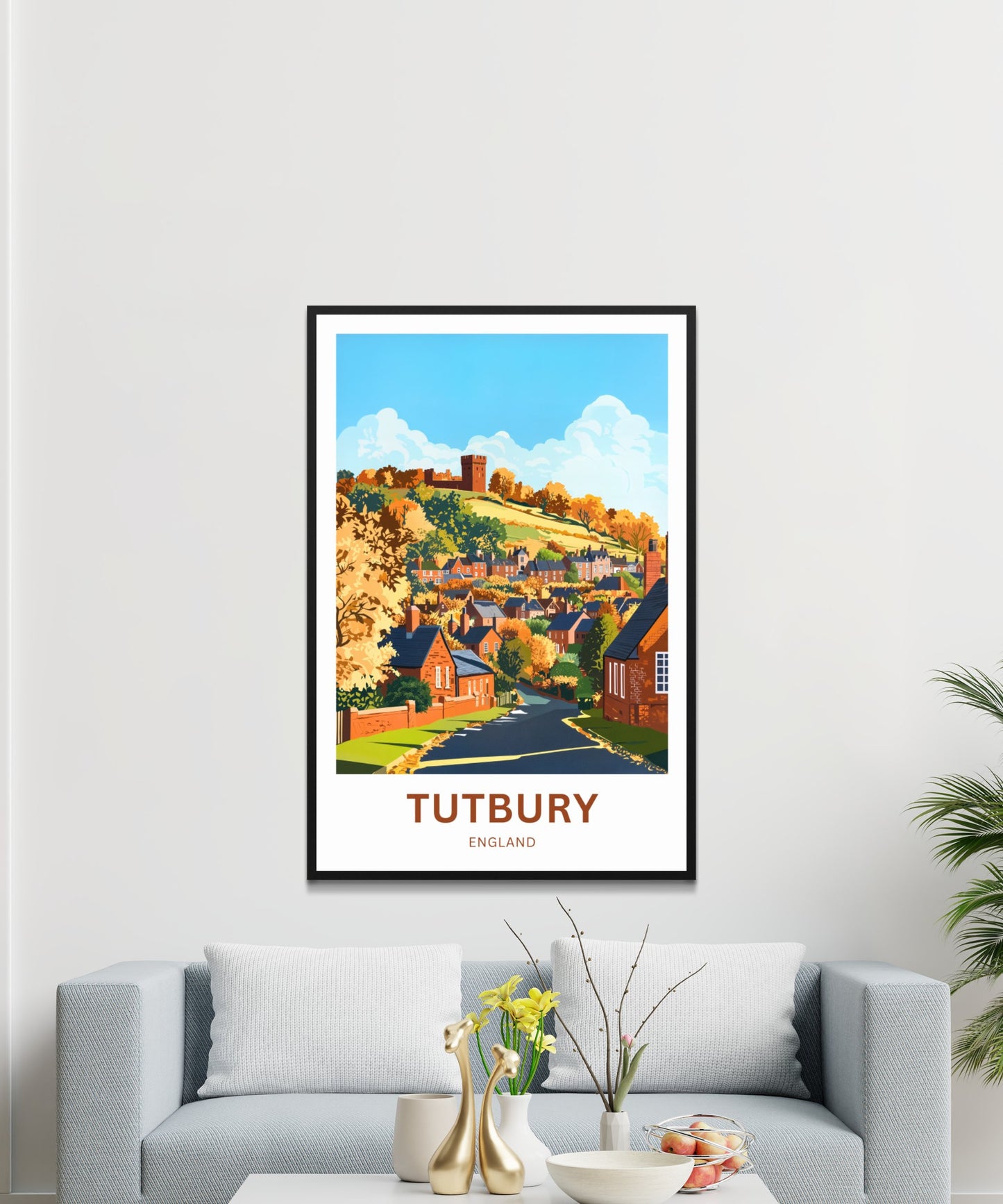 Tutbury Travel Poster - Quaint Streets & Timeless Beauty